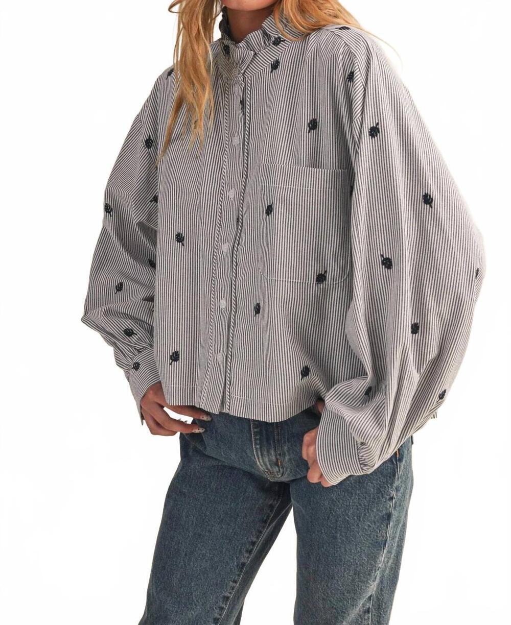 NEW &MERCI fallin' for you top in grey